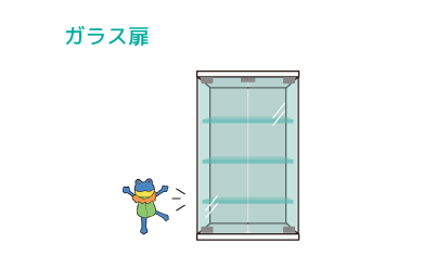 ガラス扉・蝶番ドア